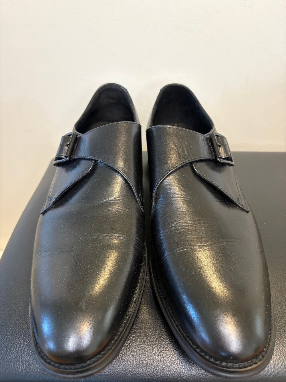 BRAND NEW Kenneth Cole Men's Monk Strap Shoes Leather Loafers Dress Black Size 8